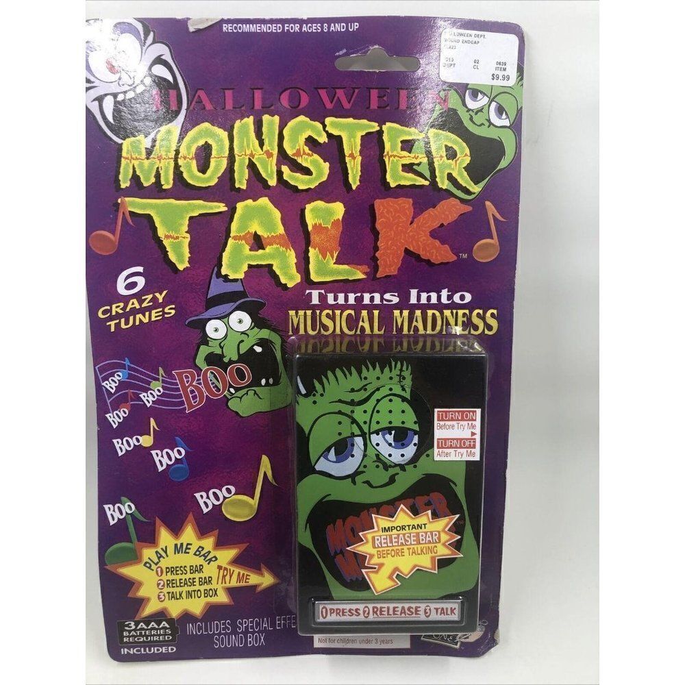 Vintage-Halloween Monster Talk 2000 interactive